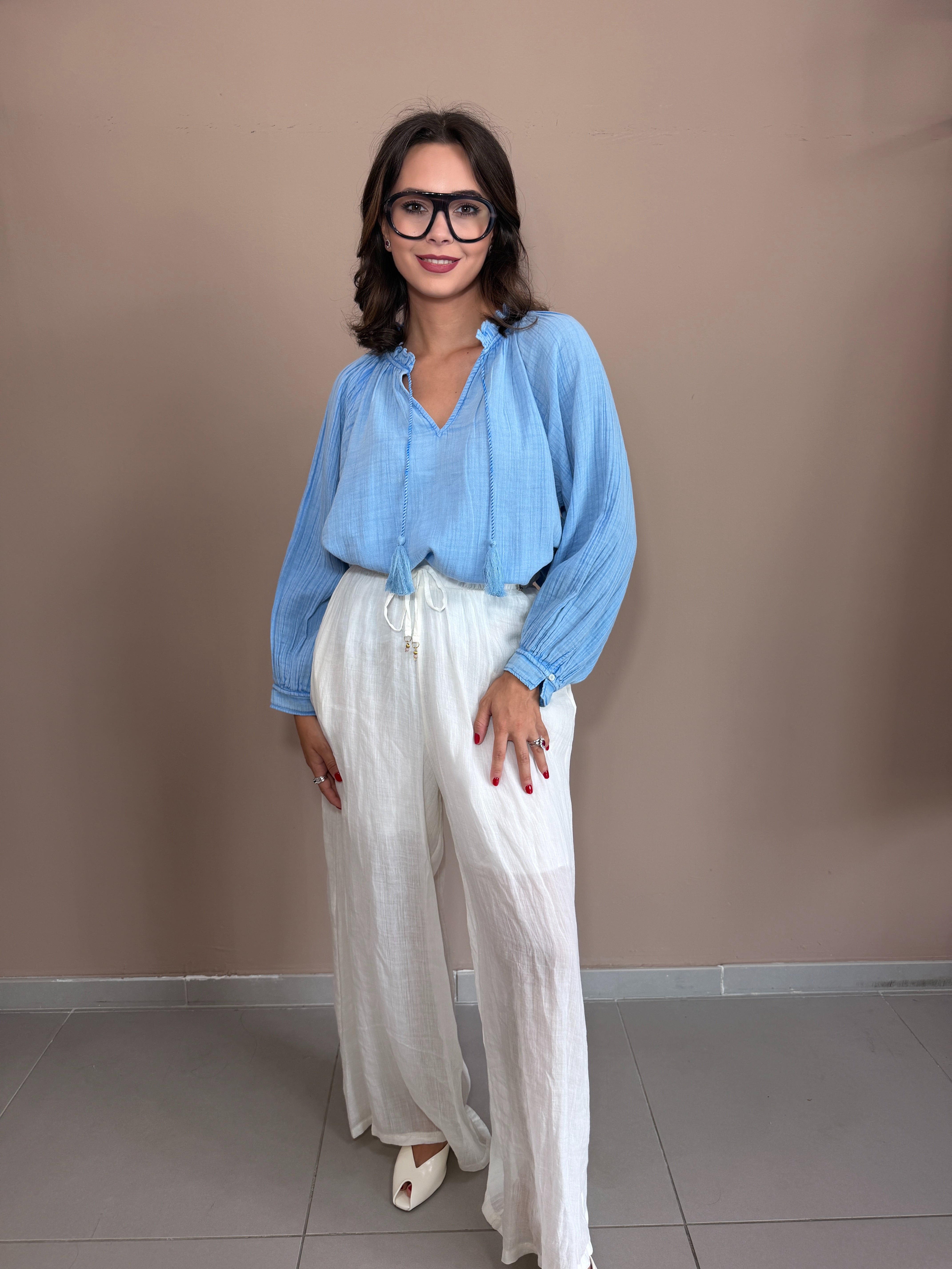 Blusa Cotone Slavato