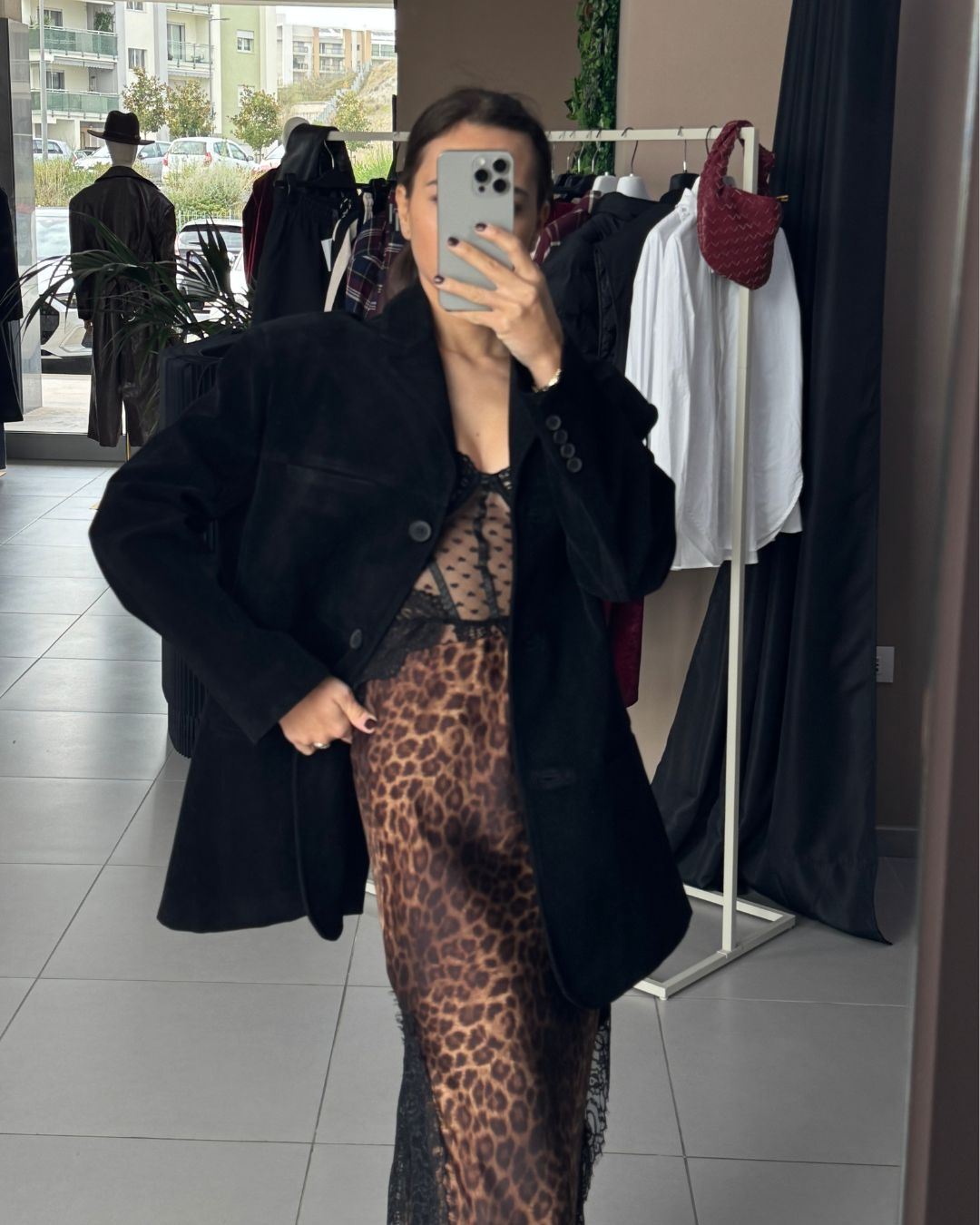 Blazer Black Camoscio