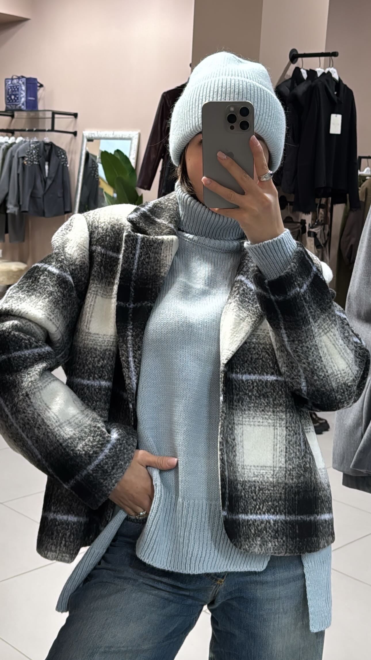 Blazer Over Crop| Sky