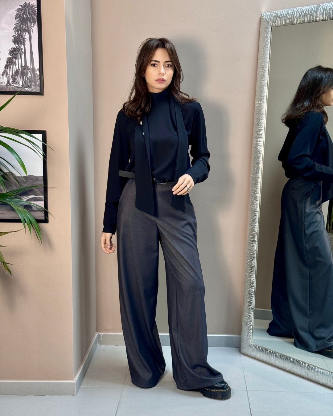 Pantalone Palazzo| Antracite