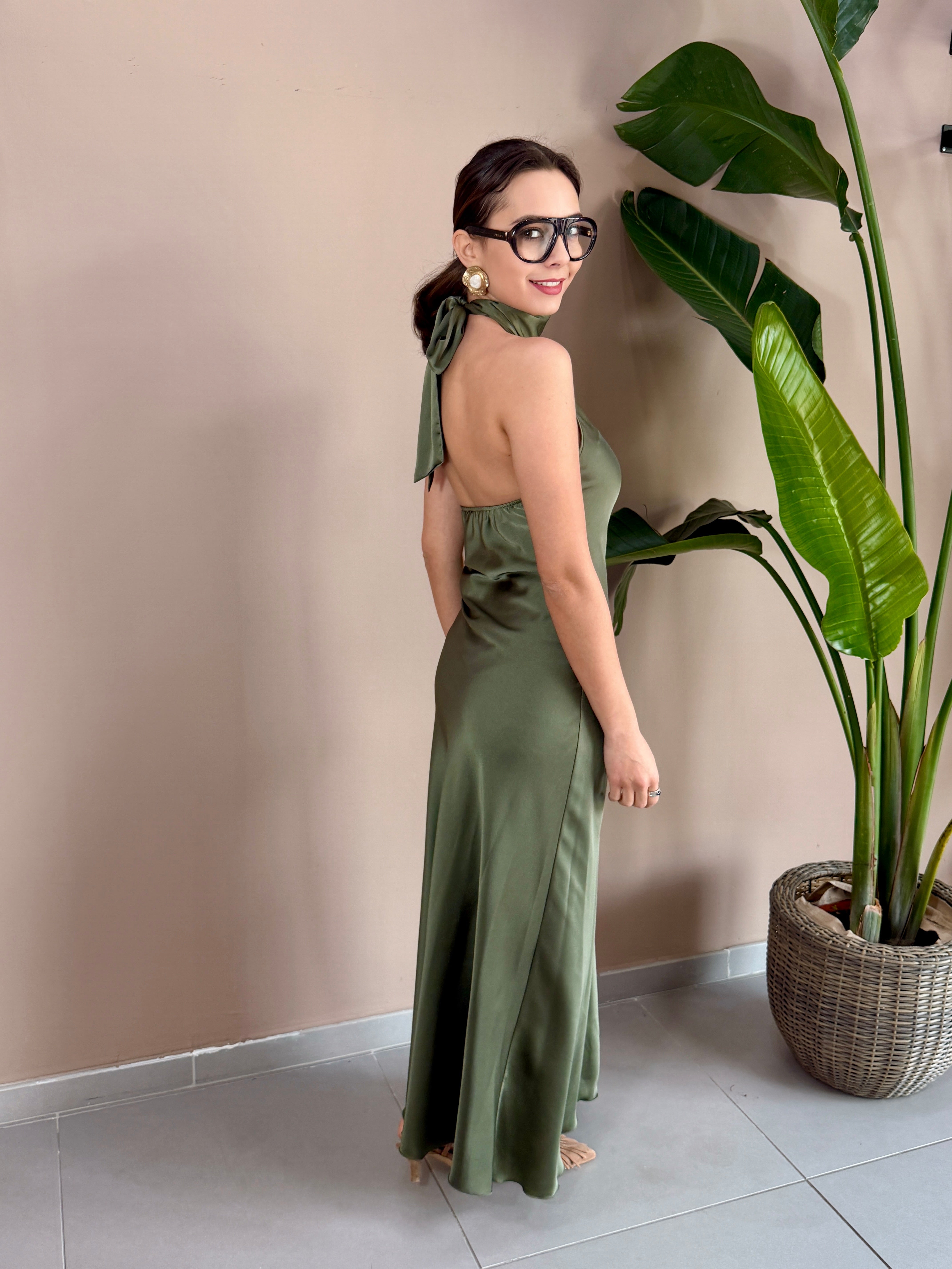 Abito Satin| Scollo all’americana