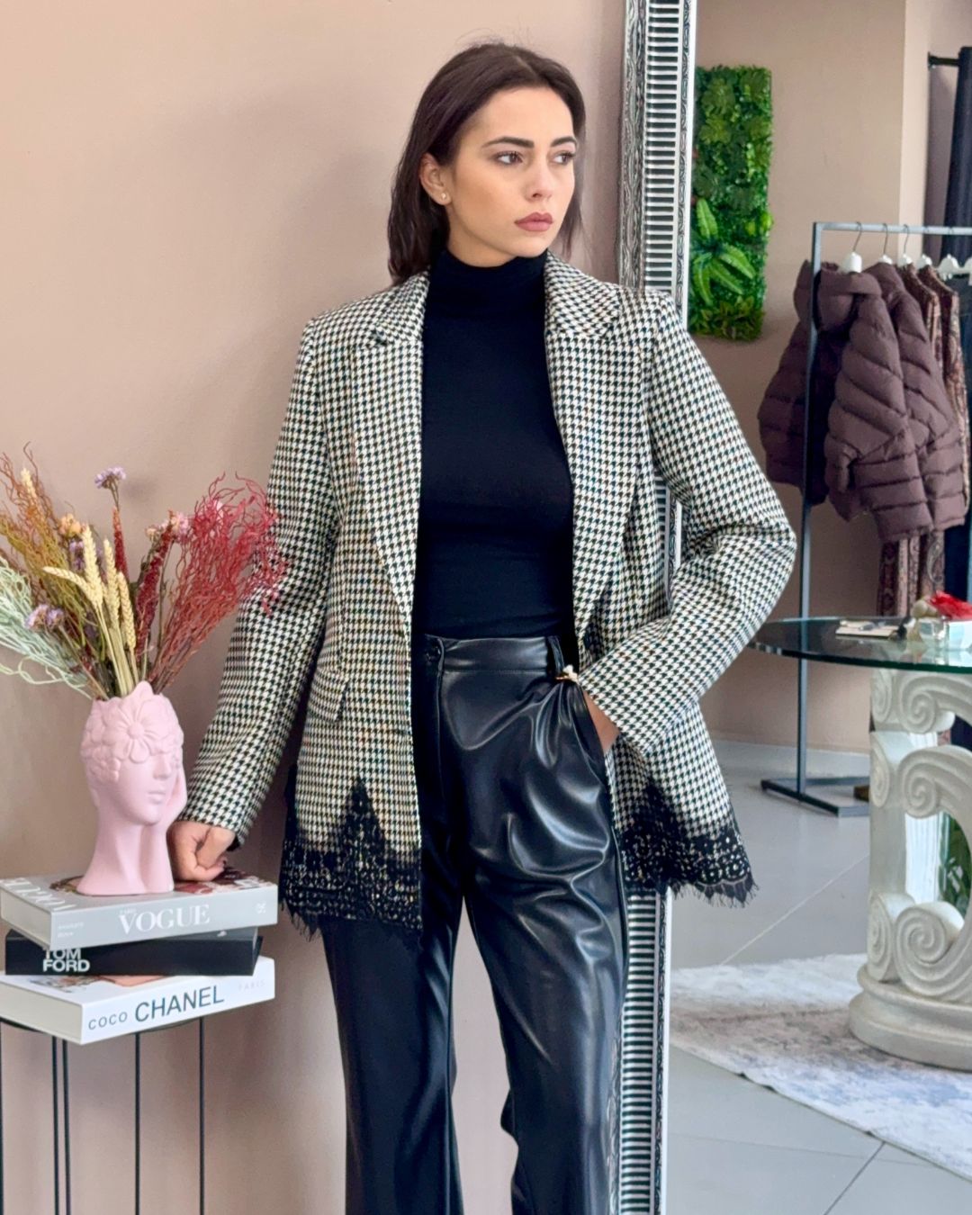 Blazer pied de poule