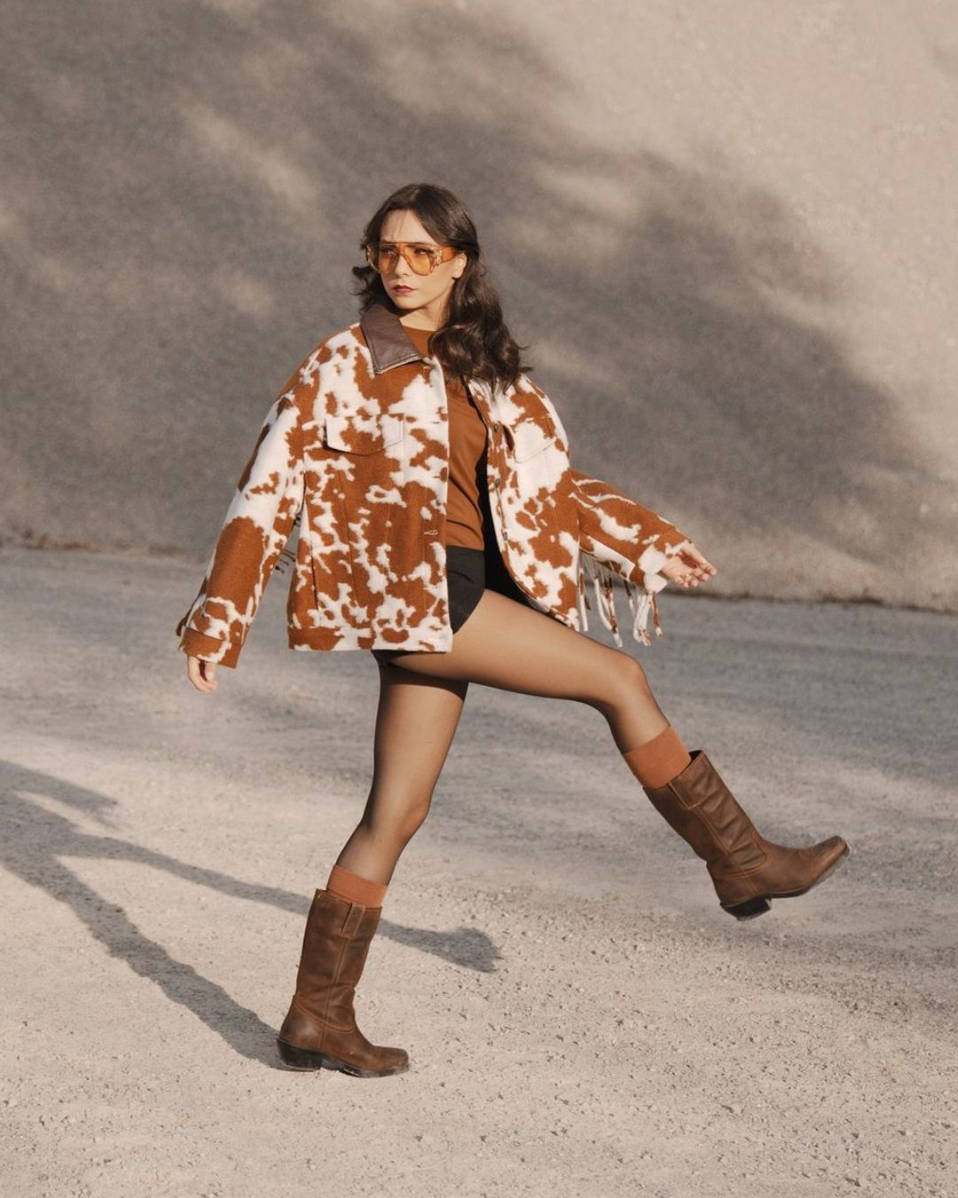 Giacca Cow Print| Frange