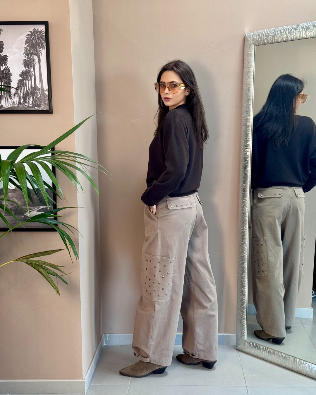 Pantalone Cargo| Borchie