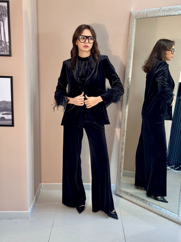 Blazer velvet /Piume