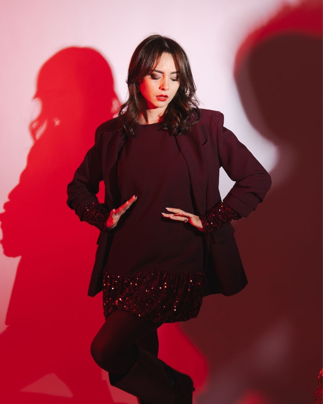 Mini dress| Burgundy