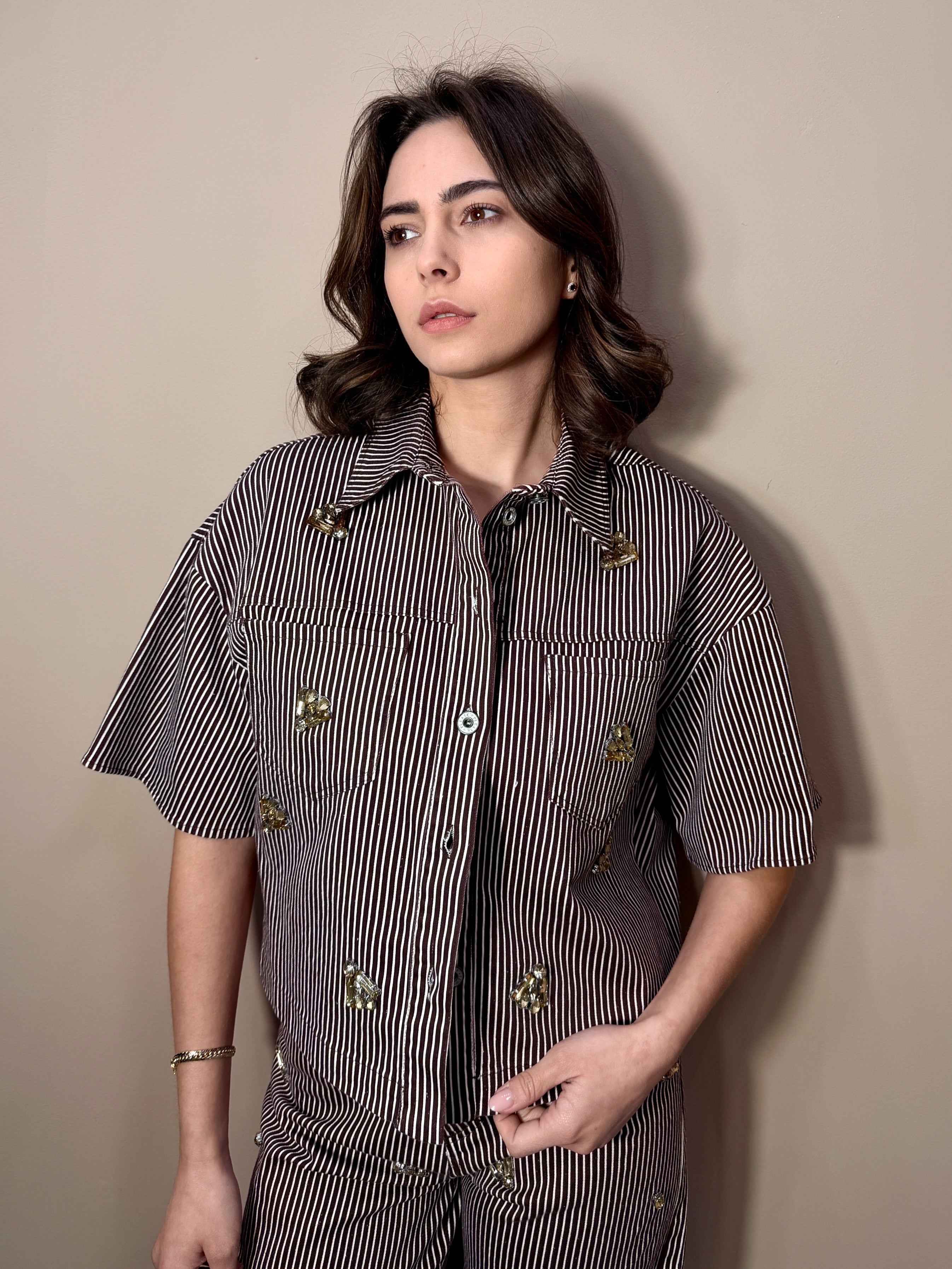 Camicia Crop Stripes
