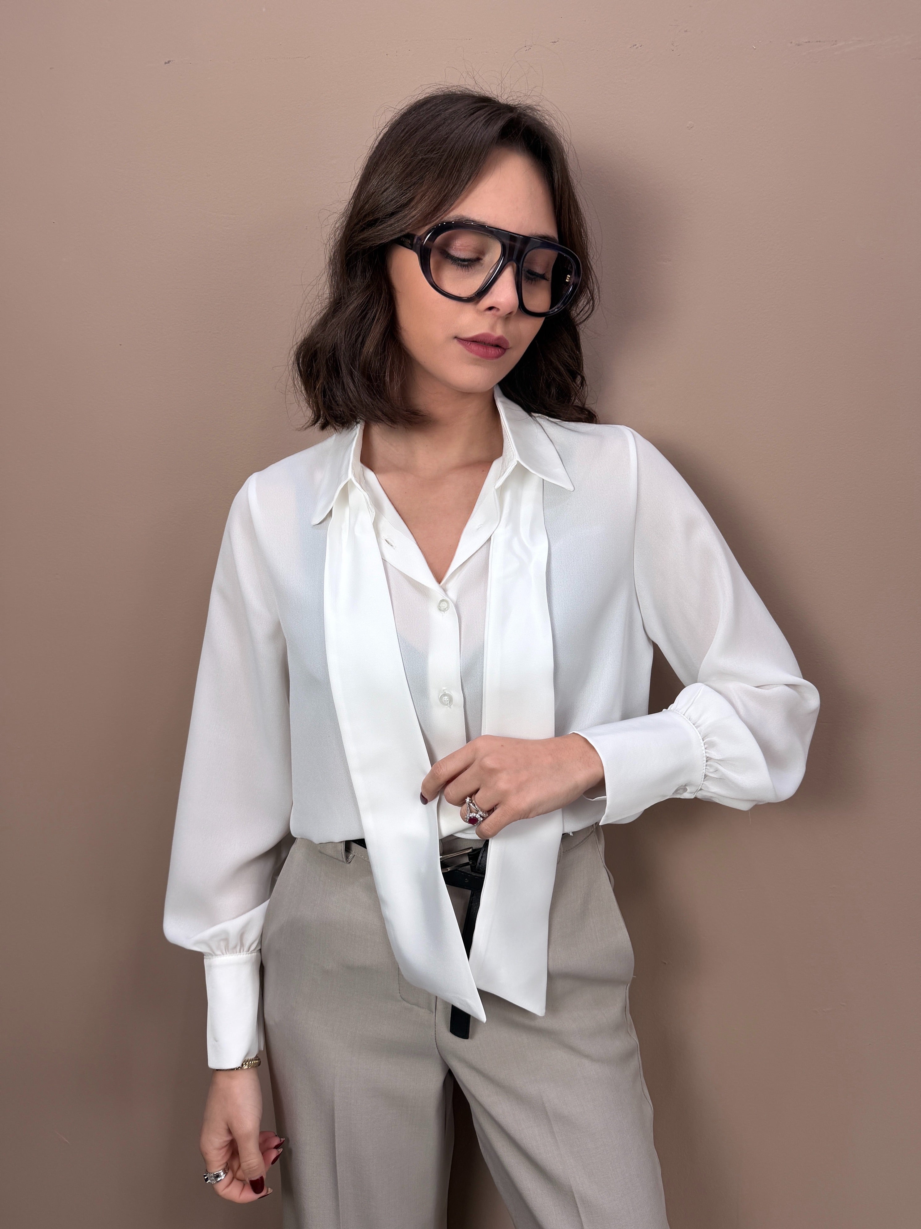 Camicia Chiffon| Cravatta