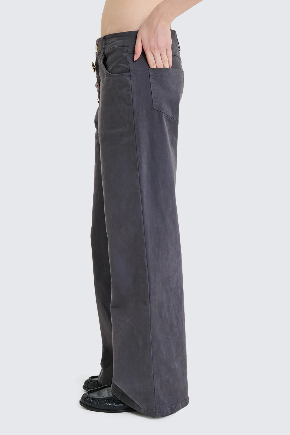 Pantalone piombo| Botton gioiello