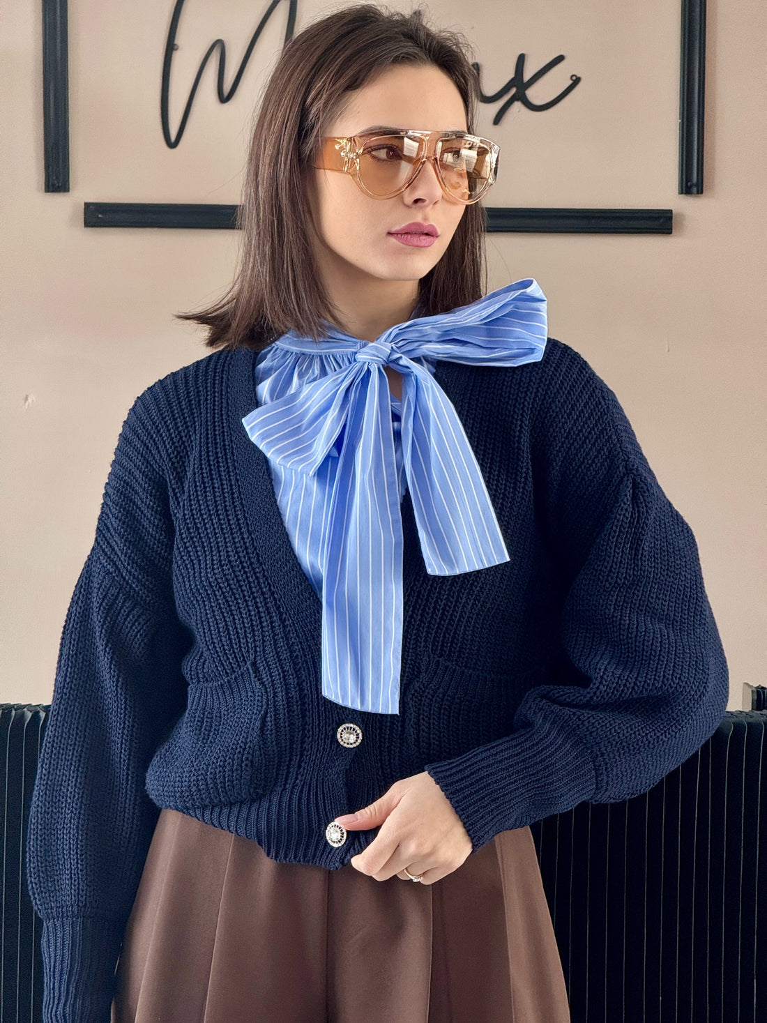 Cardigan Cotton| Bottone gioiello