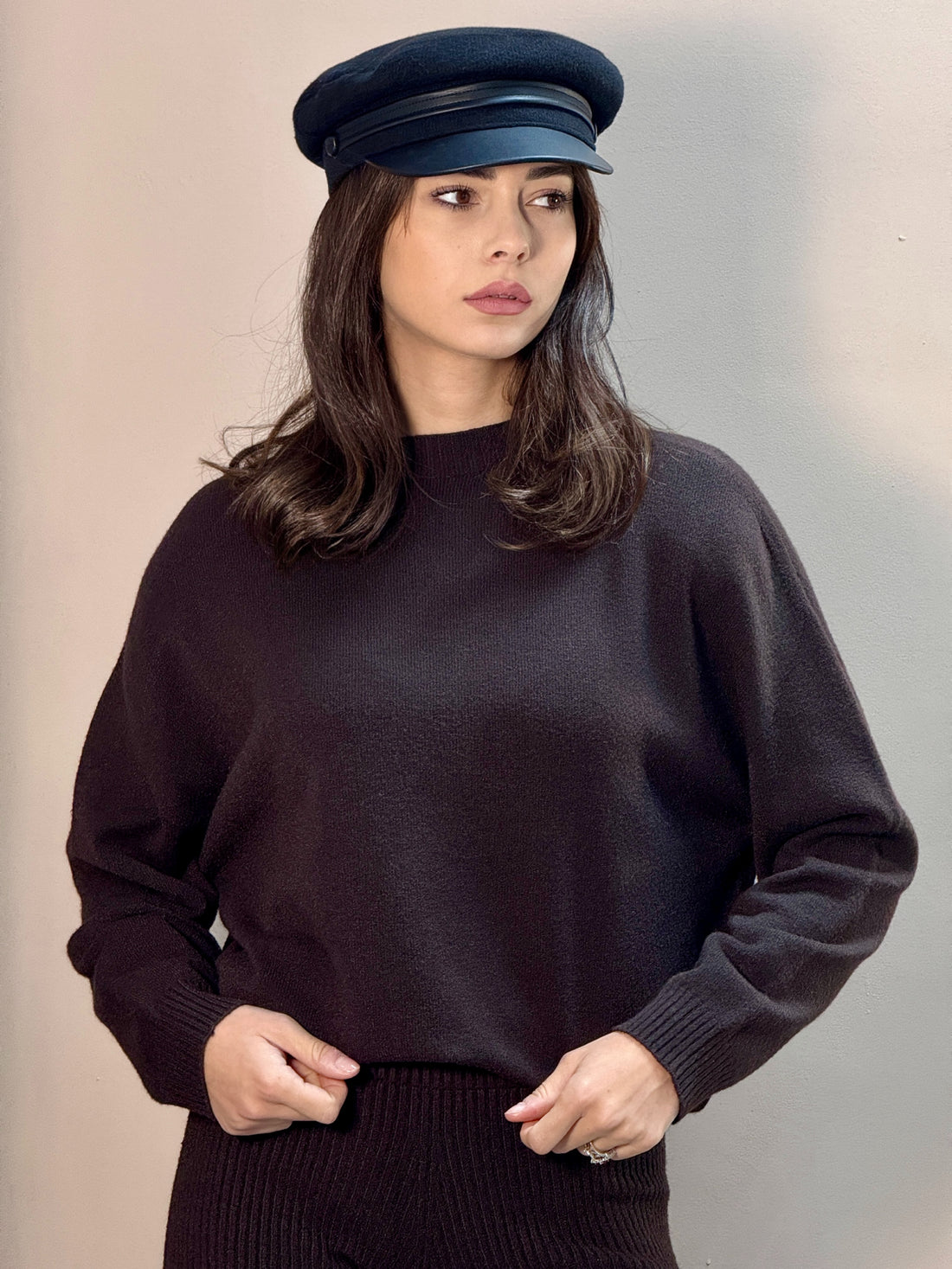 Coordinato in maglia |Brown